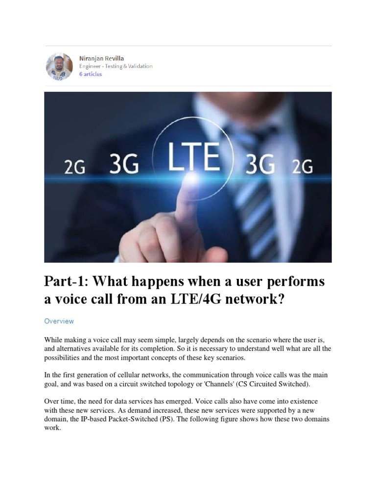 Voice Call Options in LTE Networks | PDF | Ip Multimedia Subsystem ...