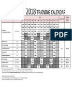 2018 Training Schedule