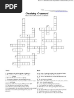 Chemistry Crossword