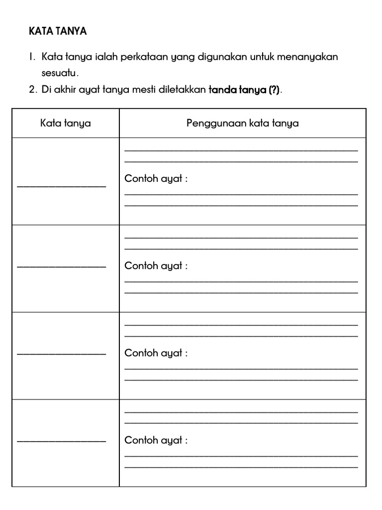 Kata Tanya Pdf