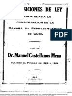 Castellanos Mena Proposiciones de Ley a Cámara 1926