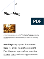 Plumbing: Plumbing Is Any System That Conveys