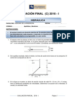 Examen Final - Hidraulica (C)