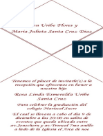 Formato Invitación Graduacion de Colegio