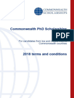 Commonwealth PHD Scholarships: For Candidates From Low and Middle Income Commonwealth Countries