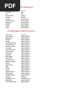 Tally Head List