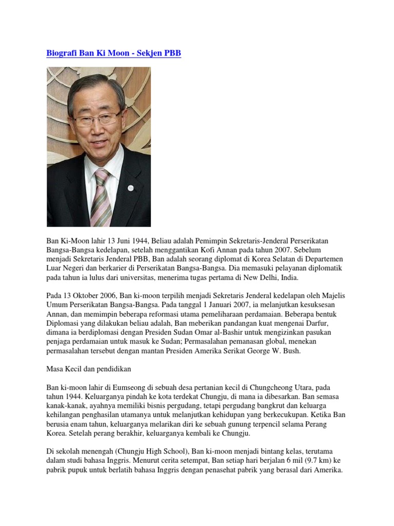 Biografi Ban Ki Moon Pdf