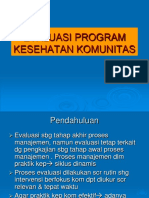 Evaluasi Program Kesehatan Komunitas