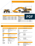 Tracked excavator power and dimensions