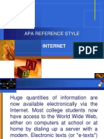 Apa Reference Style (Internet