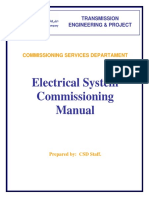 Electrical System Commissioning Manual لمهمات المحطه (الشركه السعوديه)