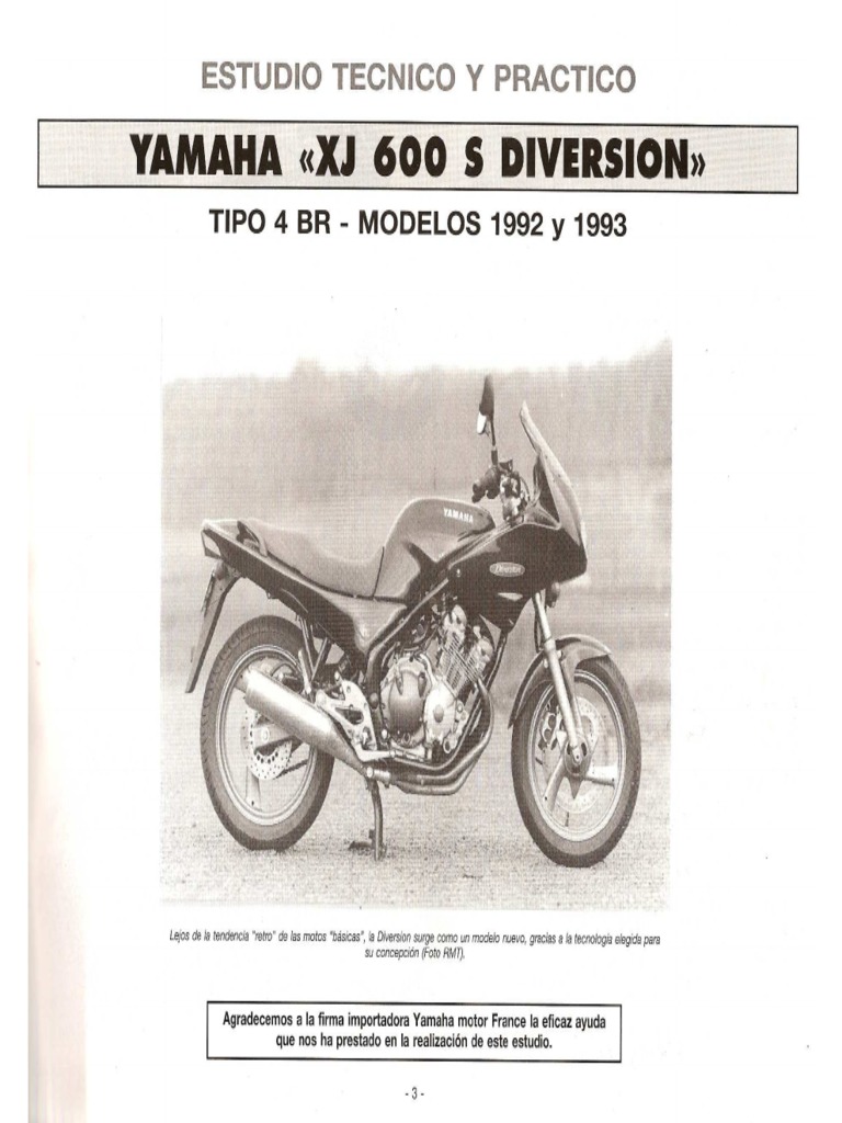 Xj 600 Diversion Service Manual