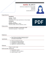 Curriculum Vitae Dependiente