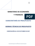 Normativa Presupuestaria Codificada 23 de Octubre de 2017