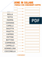 Esercizi Divisione Sillabe Consonanti Doppie PDF