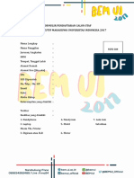 Formulir Pendaftaran - Staf BEM UI 2017