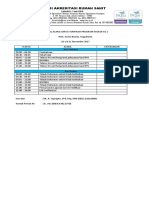 Jadwal Acara - Survei Verifikasi Progsus Ke 1 RSIA. Arvita Bunda, Yogyakarta