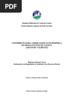Contributo para a Requalificacao Biofisica da Praia Fluvial da Valeta (Arcos de Valdevez)