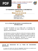 Grupo 8 - Capitulo 12 Mejora en La Toma de Decisiones