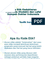 Kode Etik Kedokteran Indonesia Dan Sumpah Dokter