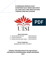 Usulan Perbaikan Produk Cacat Menggunakan Metode Fault Modeand Effect