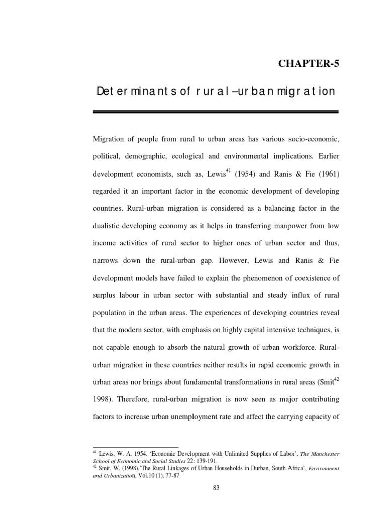 Rural Urban Migration Download Free Pdf Human Migration Urbanization