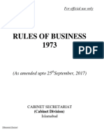 Rules of Business Government