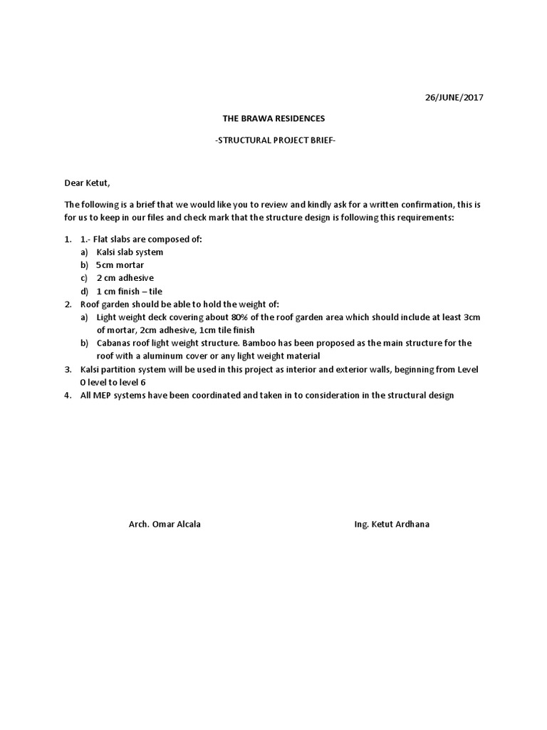 Structural Brief | PDF