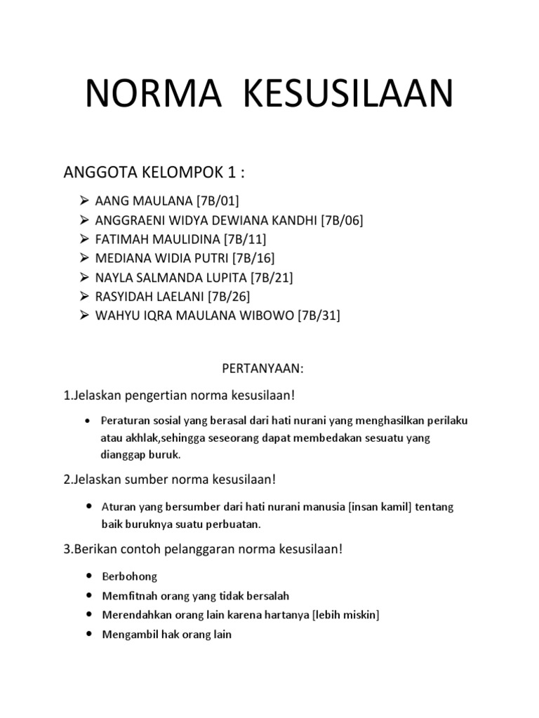 Norma Kesusilaan 3