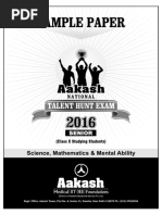 2016 Aakash Anthe Junior Sample Paper Class10