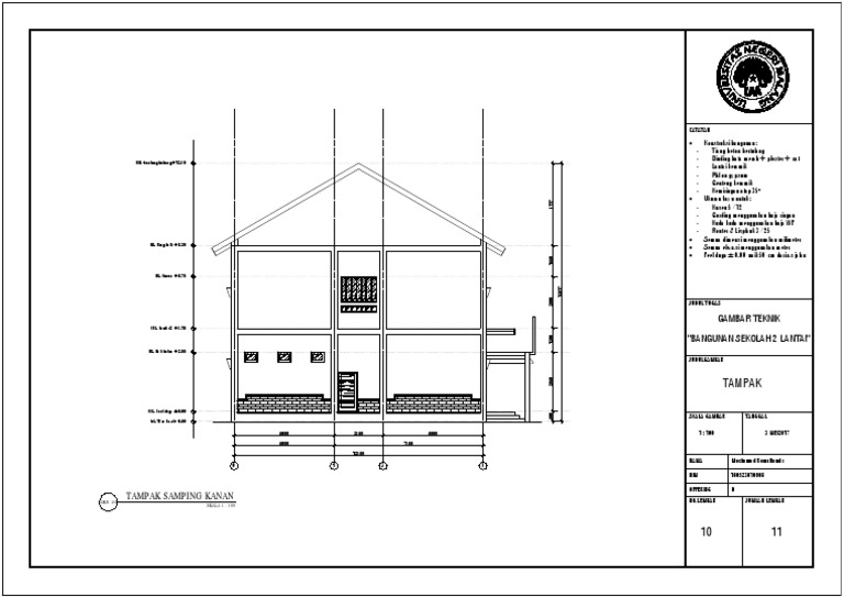 Desain Sekolah 2 Lantai Gamtek | PDF
