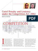 Cartel Penalty and Leniency Under The Competition Act, 2002