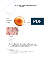 A Célula Como Unidade Básica Da Biodiversidade Existente Na Terra