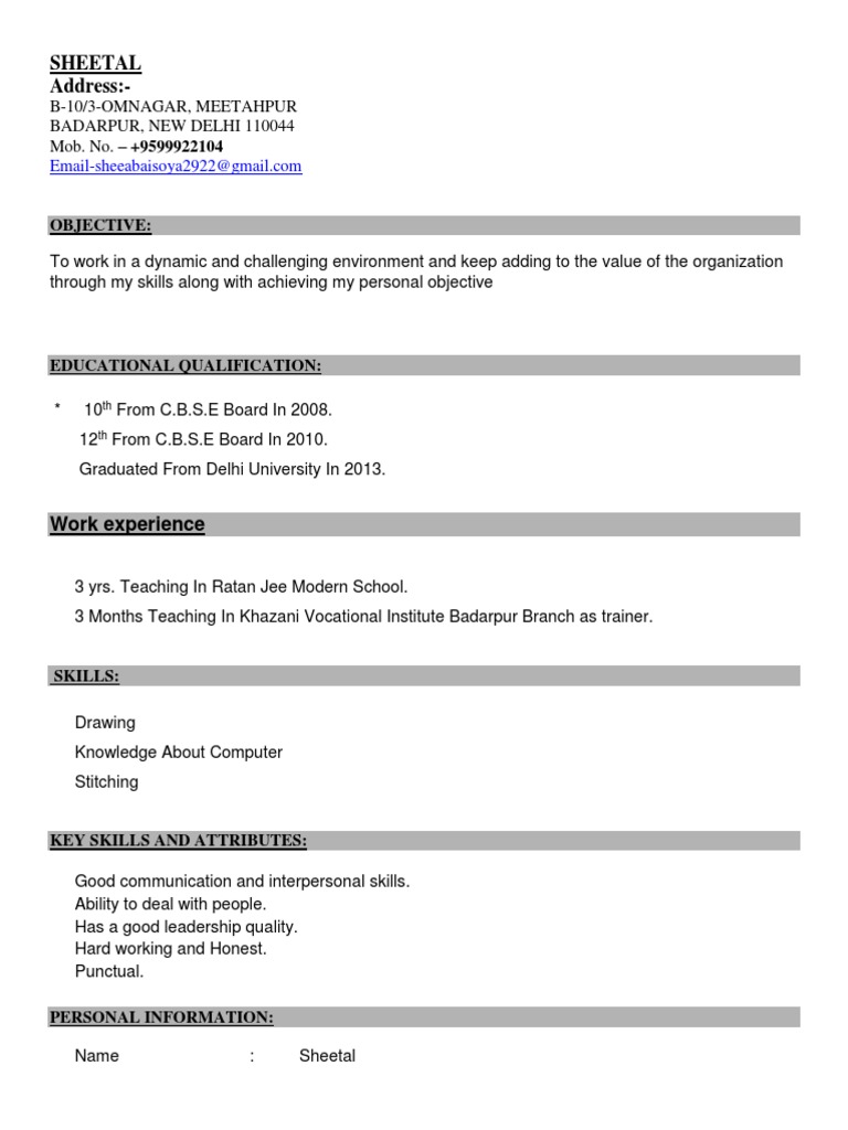 Sheetal Address:-: Objective | Download Free PDF | Psychology ...