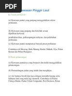 Potensi Kawasan Pinggir Laut - Bahan Kerja Kursus Izz