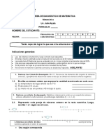 Prueba-Diagnóstico Matematica 9°