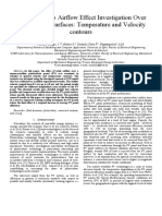 Contribution To Airflow Effect Investigation Over Photovoltaic Surfaces Temperature and Velocity Contours