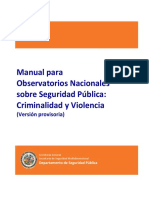 Manual para Observatorios Nacionales Sobre Seguridad Publica OEA
