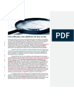 Artículo No.3. Una Reflexión a Los Auditores de Hoy en Día