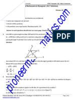 Regional Mathematical Olympiad - 2017 Solutions