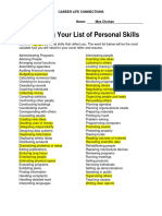 Expanding Your List of Personal Skills CLC 11