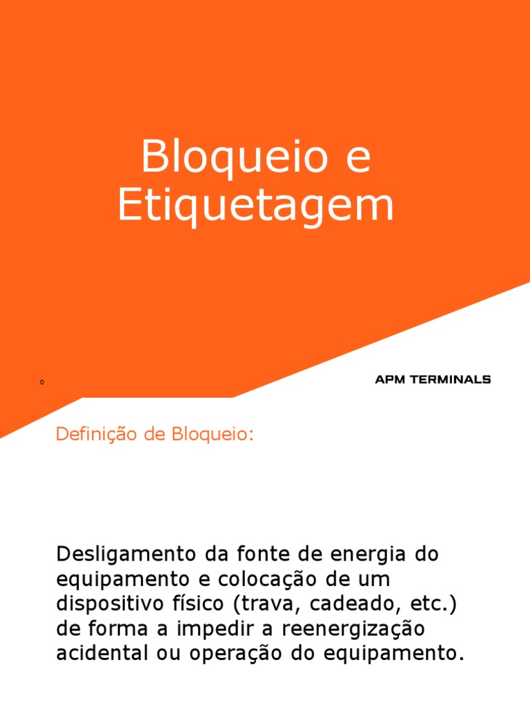 Procedimentos de Bloqueio e Desbloqueio | PDF | Science | Engenharia
