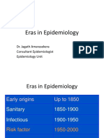 Eras in Epidemiology