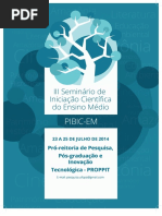 III Seminario Pibic-em - 2014
