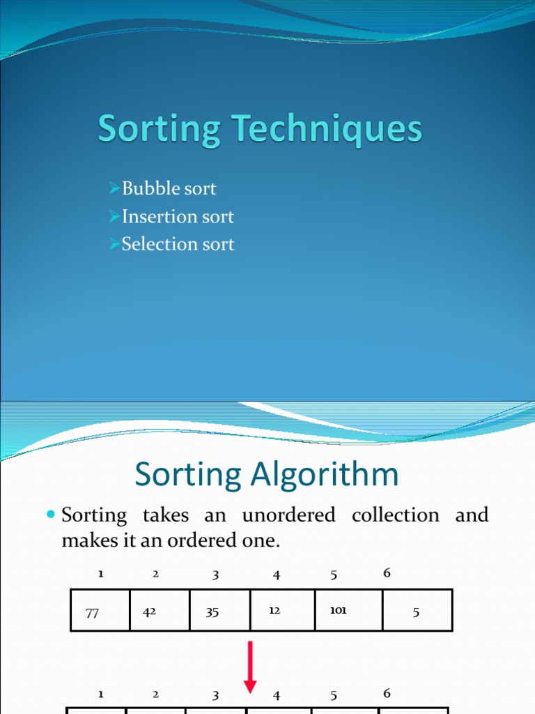Bubble Sort Insertion Sort Selection Sort | PDF | Mathematical Concepts ...