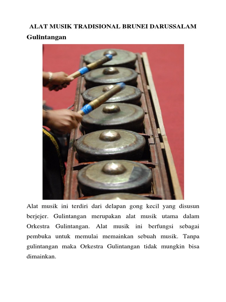 Alat Musik Tradisional Brunei Darussalam | PDF | Seni | Agama ...