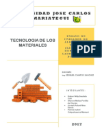 Caratula de Ensayo de Unidades de Albañileria PDF Mdelkmd