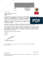 Carta de Presidencia  a Bruno Ferrari MInistro de Economía.