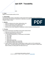 1 Sample SOP Traceability