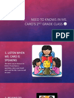 Need To Knows in Ms. Caro'S 2 Grade Class